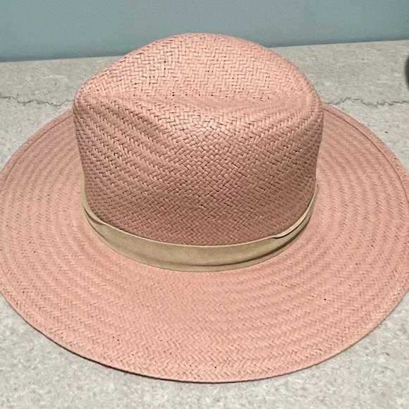 Lovely Bird - SAN SEBASTIAN STRAW FEDORA QUARTZ PINK - Sz. M - Picture 3 of 7